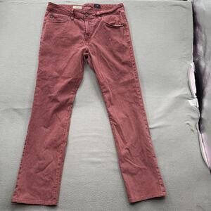 AG Jeans The Graduate Mens 34x34 Oxblood Tailored Leg Straight Fit Stretch Denim